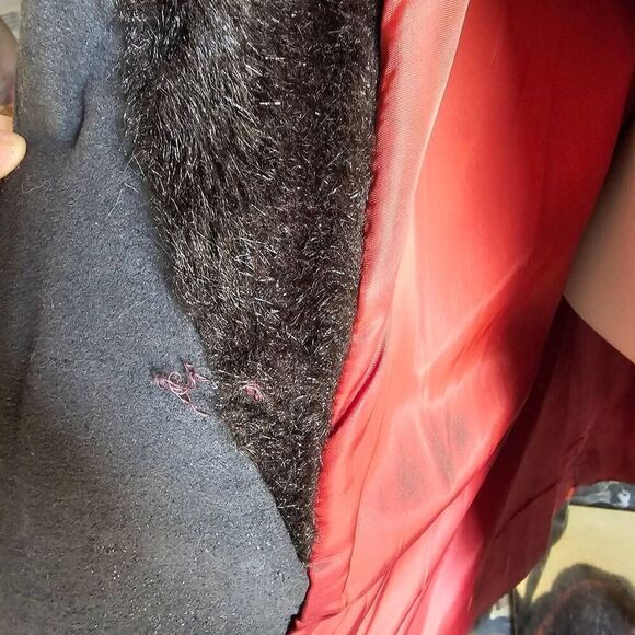 Lane Bryant faux fur coat womens size 3X brown high quality missing button lined - Picture 7 of 9